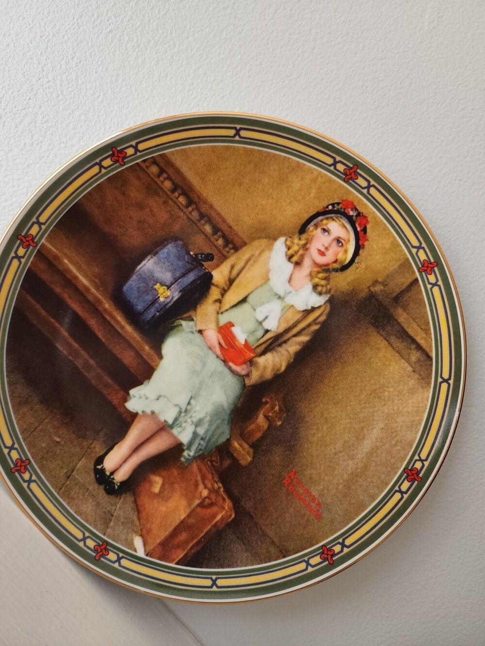 Knowles Norman Rockwell 1985 A YOUNG GIRL'S DREAM Ltd Ed Plate First Issue